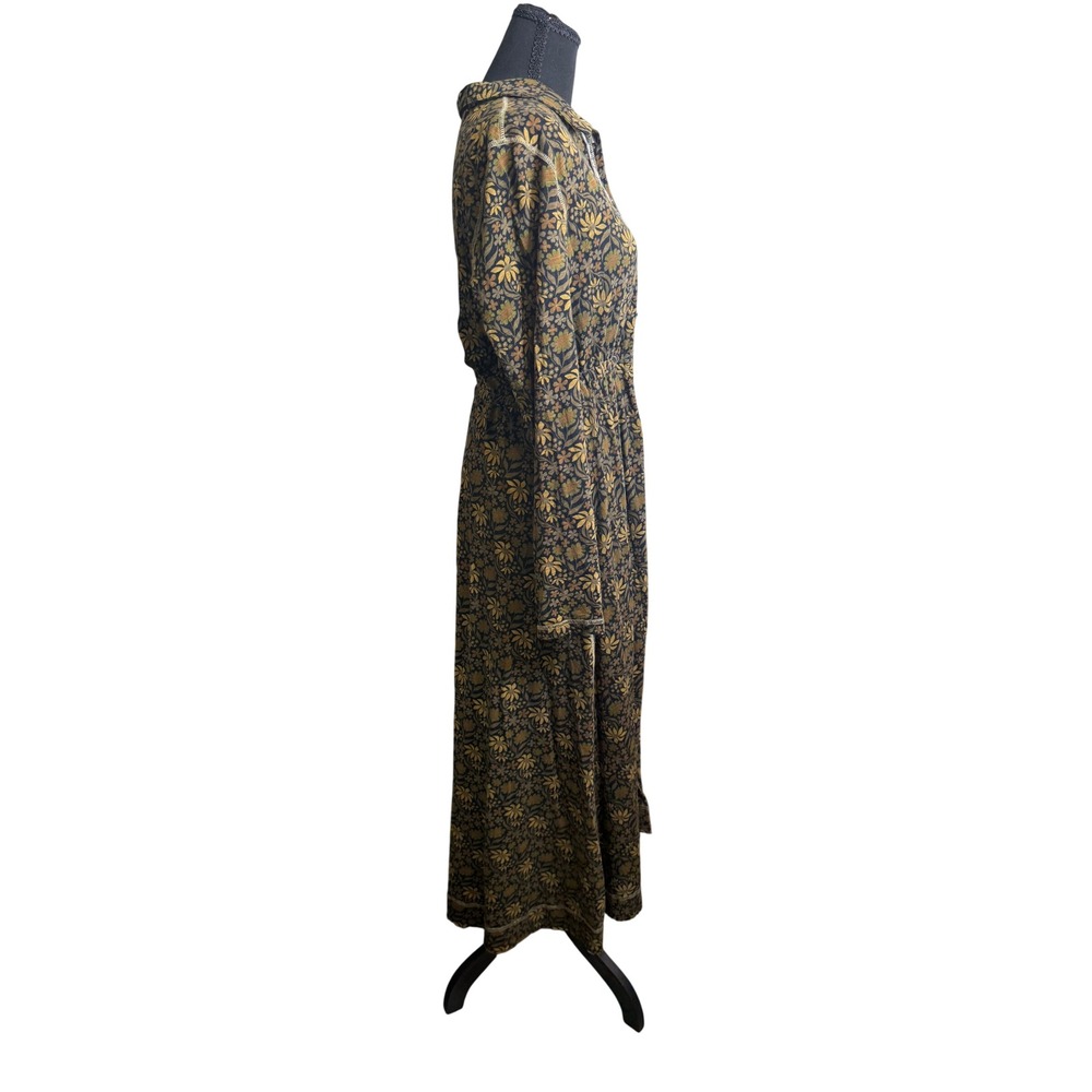 Natural Life Christa Knit Maxi Dress Womens Medium Brown Floral Cotton Boho - Picture 4 of 7
